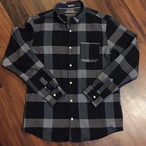 Men’s Spitalfields Denim Co. Plaid button up Sz M